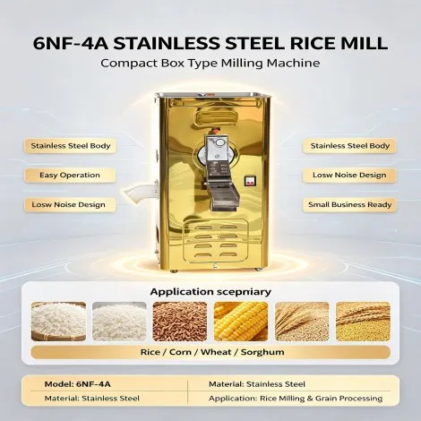 Stainless box type rice mill