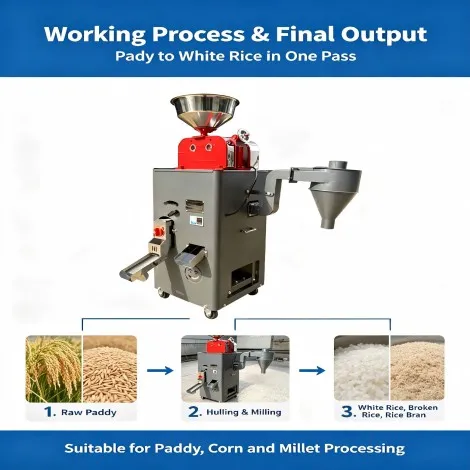Combine Rice Huller Machine