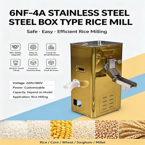Stainless box type rice mill