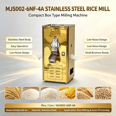 Stainless box type rice mill