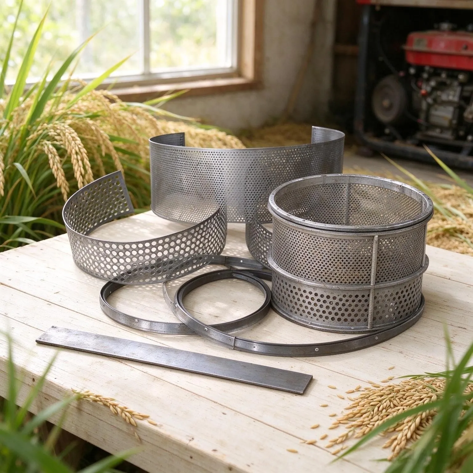 Rice Mill Hammer Mill Replacement Cylindrical Sieve Screen